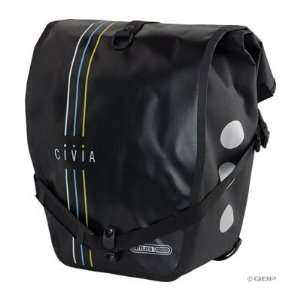  Civia Waterproof Rear Pannier Vert Stripes Black Sports 