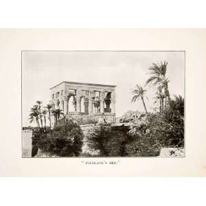 1922 Print Pharaohs Bed Karnak Egypt Luxor Tomb Trajans Kiosk Philae 