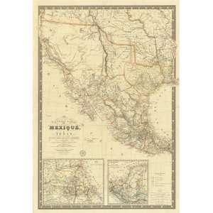  Nouvelle Carte du Mexique, Du Texas, 1840 Arts, Crafts 