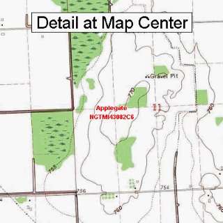  USGS Topographic Quadrangle Map   Applegate, Michigan 