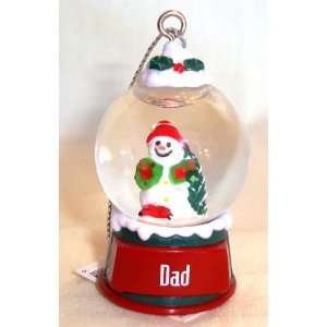  Dad Christmas Snowman Snow Globe Ornament 