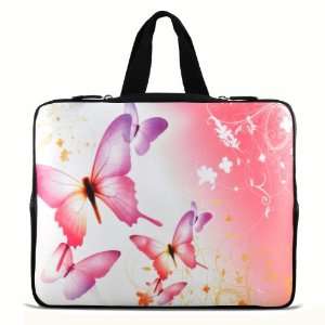 Butterfly 17 inch Laptop Bag Sleeve Case with Hidden Handle for 16 17 