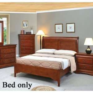   King Size Bed Louis Phillipe Style Oak Finish