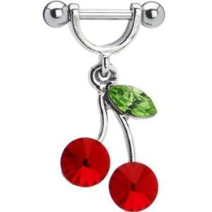 Ruby Red Gem Cherry Helix Cartilage Earring