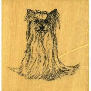  YORKSHIRE TERRIER Rubber Stamp Arts, Crafts & Sewing