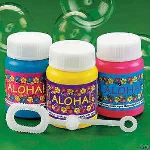  12 bottles Aloha Bubbles   Luau Party Favor Bubble Blowers 