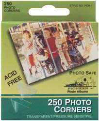 Pioneer Photo Corners Clear Self Adhesive 250/box  