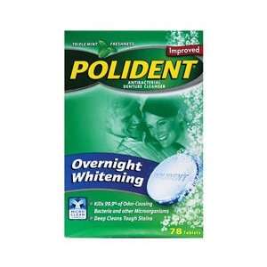    Polident Overnight Denture Whitening 78 Tablets
