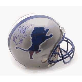 Barry Sanders Autographed Helmet   with HOF 04 