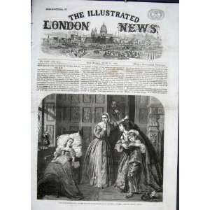  Fugitive Royalists By Miss Solomon Antique Print 1862 
