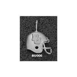  Baylor Bears Solid Sterling Silver BU Helmet Pendant 