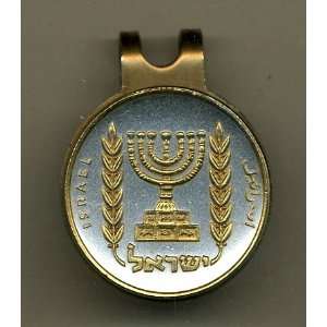  Gorgeous 2 Toned Gold on Silver Israel Menorah  coin 