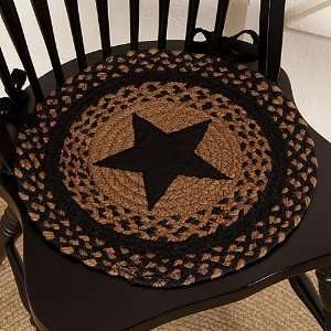    100% Jute Braided Chair Pad with Star Design
