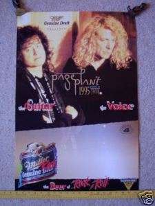 JIMMY PAGE miller tour Promotional POSTER ROBERT PLANT  