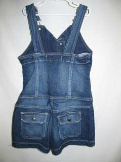 Guess Jeans #81 Blue Denim Jumper Romper Outfit Girls Large 14 EUC 