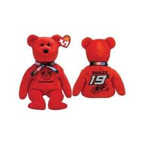  Ty NASCAR Beanie Baby Bear Elliott Sadler #19 Toys 