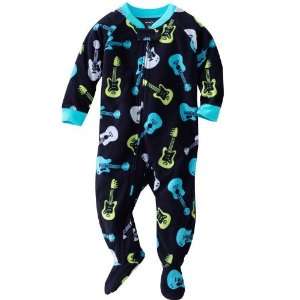   Guitars Footed Fleece Blanket Sleeper Pajama   4 Toddler (4t) Baby