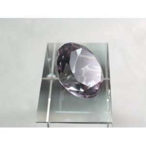    40mm Violet Crystal Diamond Jewel Paperweight