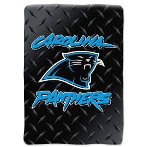   Carolina Panthers 60x80 Diamond Plate Raschel Throw