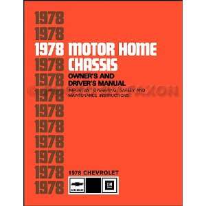   Chevrolet MotorHome Chassis Owners Manual Reprint Chevrolet Books