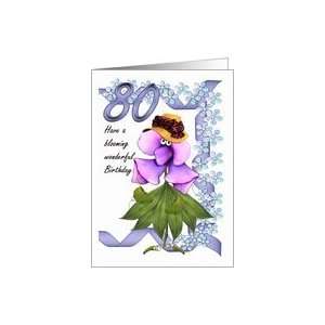  80th Birthday Card with Moonies cute bloomers, Card Toys & Games