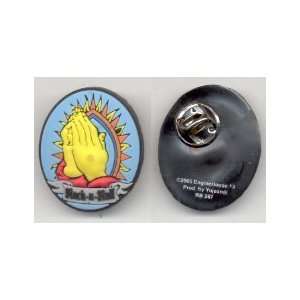  Enginehouse 13   Pray for Roch N Roll   Rubber Button Pin 