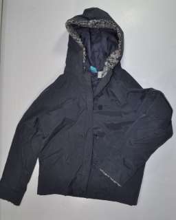 Roxy Womens Gray Faux Fur Trim Coat Jacket Size S  