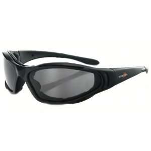 Bobster Raptor Round Sunglasses,Black Frame/3 Lenses (Smoked, Amber 