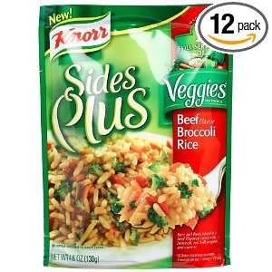 Knorr Sides Plus Veggies, Beef Broccoli Rice, 4.6 Ounce Pouches (Pack 
