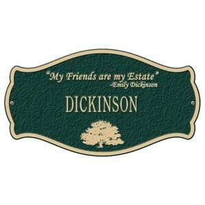  Standard Sized Wall Name/Address Plaques Green and