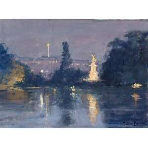  Buckingham Palace   Night (oil on canvas) by Julian Barrow 