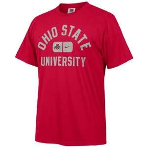  Nike Ohio State Buckeyes Scarlet College Athletic T shirt 