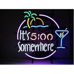   somewhere neon sign Bar and Game Room Its 5 OClock Somewhere Neon