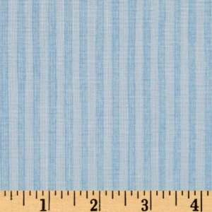  44 Wide Whos a Bunny Stripe Tonal Blue Fabric By The 