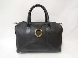   Christian Dior Black Monogram Leather Canvas Doctor Hand Boston bag