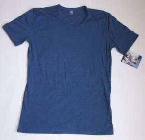 JOCKEY Men Crewneck T Shirt Medium Blue Gray Stripe NEW  
