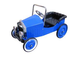   CHILDS CLASSIC VINTAGE BOYS BLUE SPORTS PEDAL CAR RIDE ON TOY  