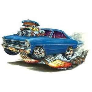  24 *Firebreather* 1966 67 Chevy Nova 327 cartoon Car Wall 