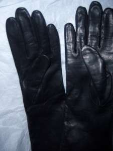 Opera Length 17 Long Black Patent Leather Gloves,Lrg  