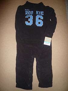 NWT~Carters Infant Boys 1 Pc Fleece Outfit, Brown Sz 6 mos.  