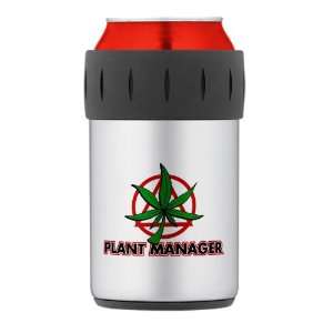    Thermos Can Cooler Koozie Marijuana Plant Manager 