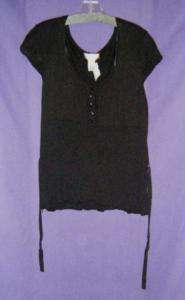 Nine West black cap sleeve knit top size 2X  