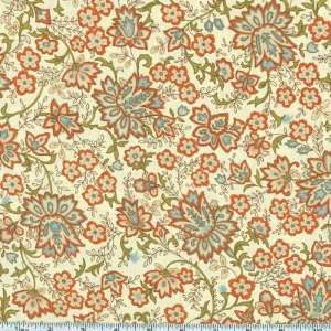  45 Wide Moda Cotton Blossoms Paisley Floral Parchment 