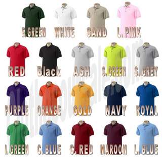 Gildan Mens Golf Casual Polo Shirt 2XL 5XL 19 COLORS  