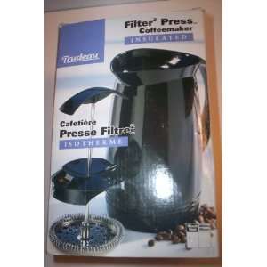  Trudeau Filter2 Press Coffeemaker Insulated Black Double 