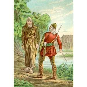  Exclusive By Buyenlarge Friar Tuck and Robin Hood 12x18 
