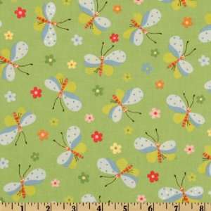  44 Wide Moda Tweet Tweet Butterfly Grass Fabric By The 