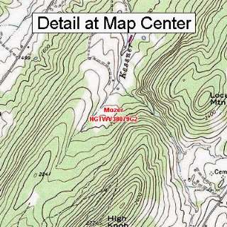  USGS Topographic Quadrangle Map   Mozer, West Virginia 