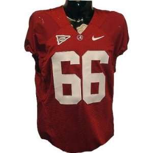  #66 Alabama Game Used Maroon Football Jersey (Name Removed 
