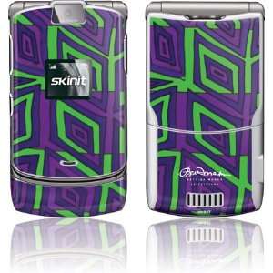    Purple Green Madness skin for Motorola RAZR V3 Electronics